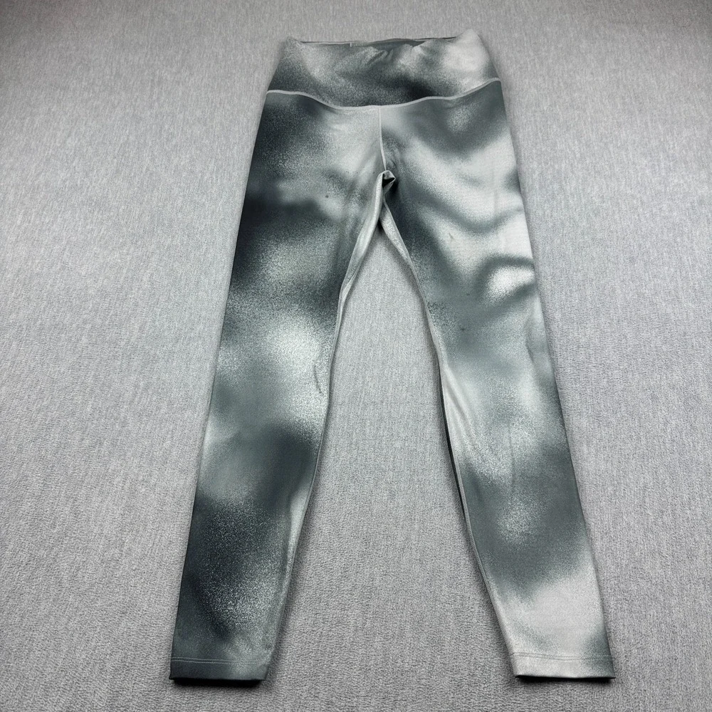Nike One‎ Women Leggings Medium Gray Dri Fit Printed High-Rise Training Athletic